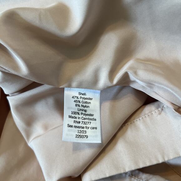 LC Lauren Conrad Double Breasted Short Trench Jacket Peach/blush Large - Picture 5 of 7